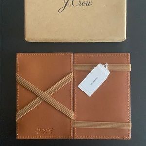 NWT J Crew Magic Wallet Italian Leather